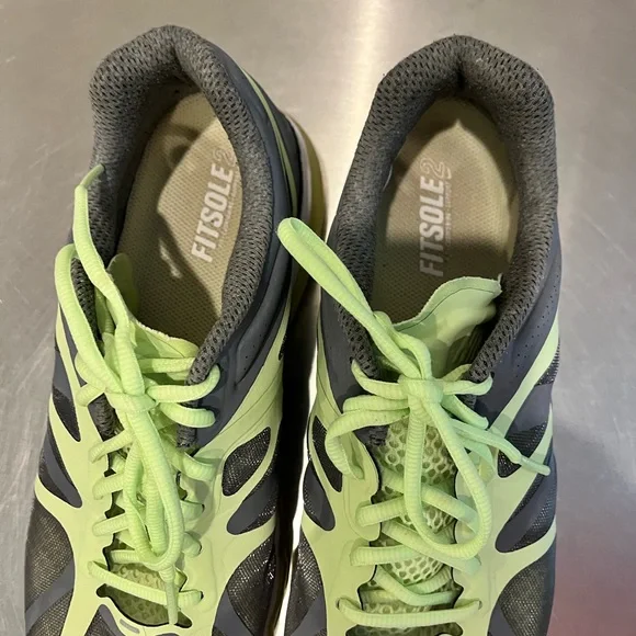 Nike Men's  AirMax FitSole size 12 Yellow/ Green and Gray Athletic Shoes - Picture 4 of 10